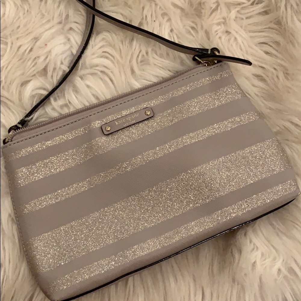 Kate Spade silver sparkly crossbody